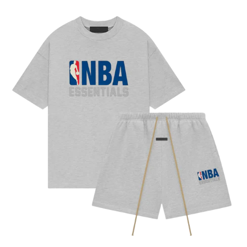Fear of God Essentials NBA Light Heather Short Set
